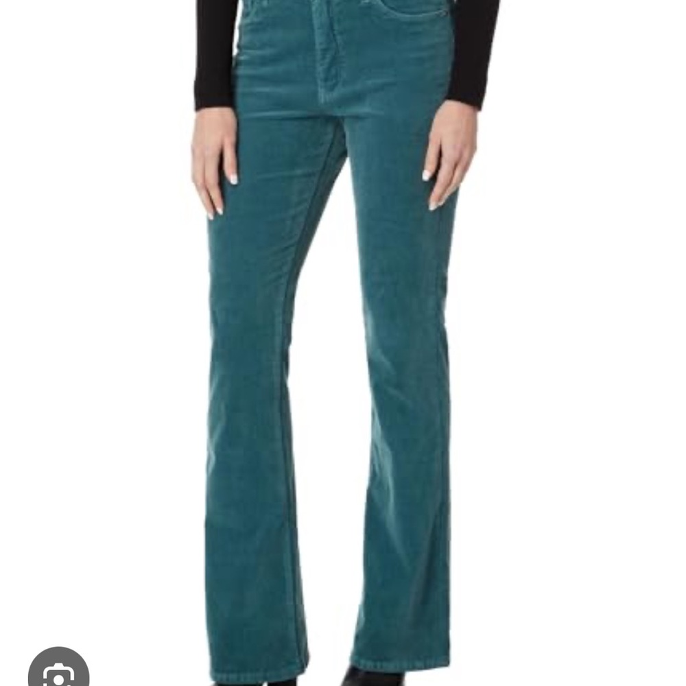 Women’s Kut from the Kloth High Rise Ana Fab AB Flare Corduroy Sz 12 Lagoon - Picture 12 of 12